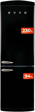 Frigorífico Combi Evvo F60BK Retro Negro