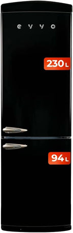 Frigorífico Combi Evvo F60BK Retro Negro