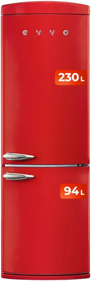 Frigorífico Combi Evvo F60R Retro Rojo