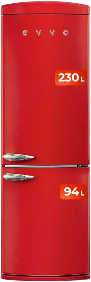 Frigorífico Combi Evvo F60R Retro Rojo