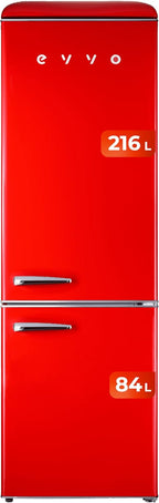 Frigorífico combi Evvo F55R Retro Rojo