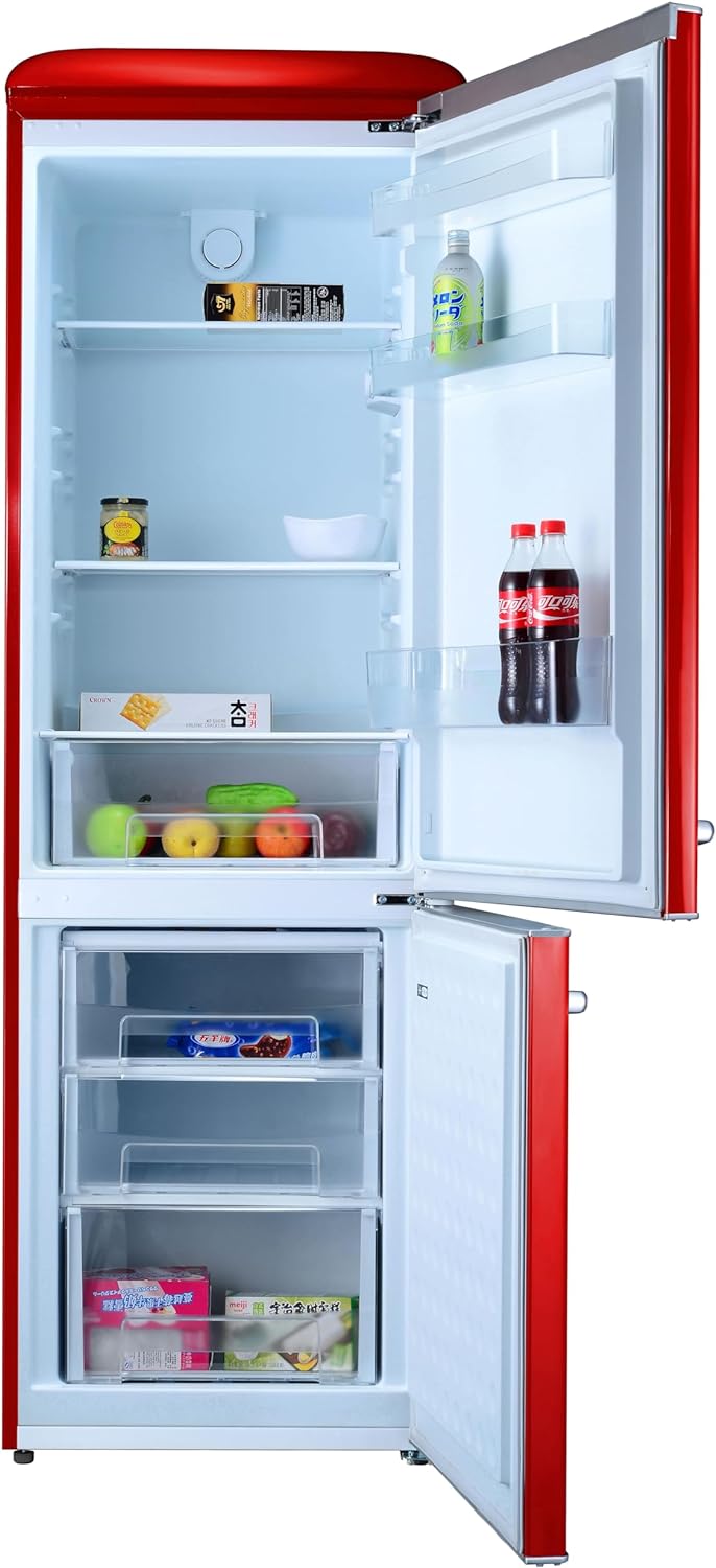Frigorífico combi Evvo F55R Retro Rojo