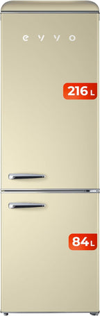 Frigorífico combi Evvo F55BG Retro Beige