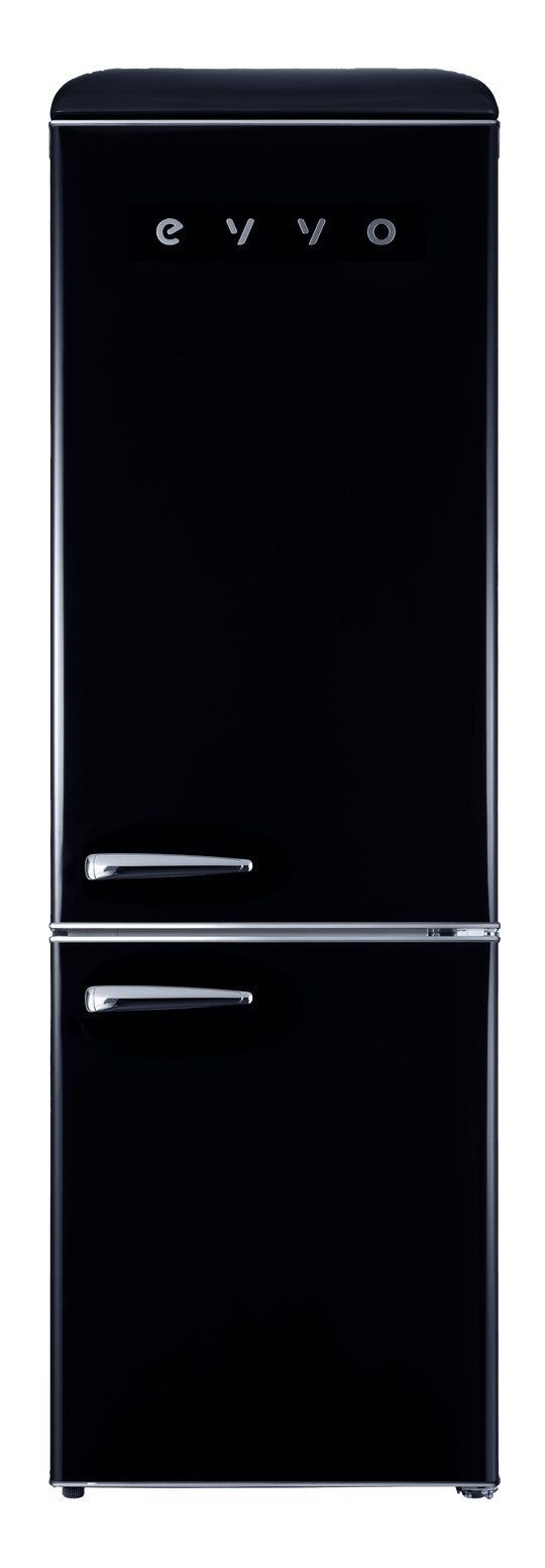 Frigorífico combi Evvo F55BK Retro Negro