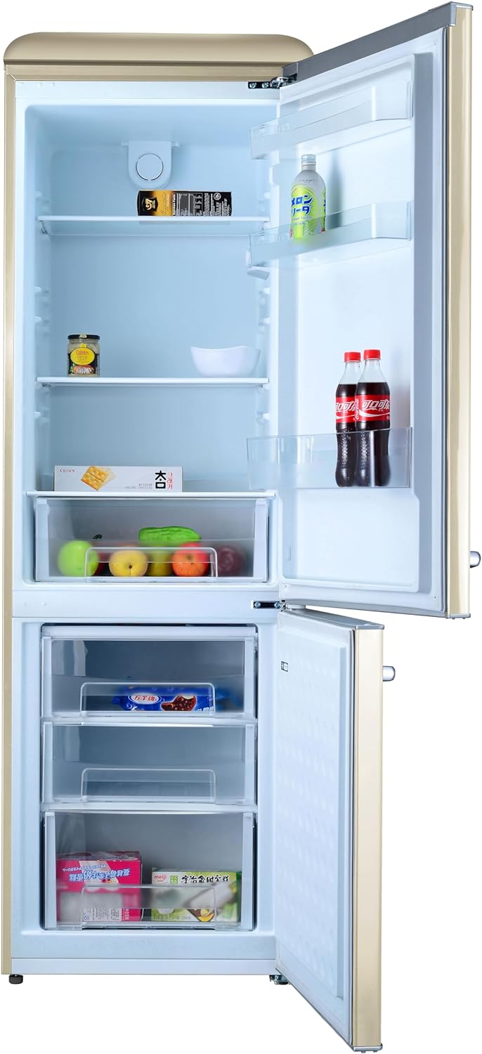 Frigorífico combi Evvo F55BK Retro Negro