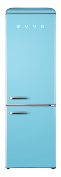 Frigorífico combi Evvo F55BL Retro Azúl Pastel