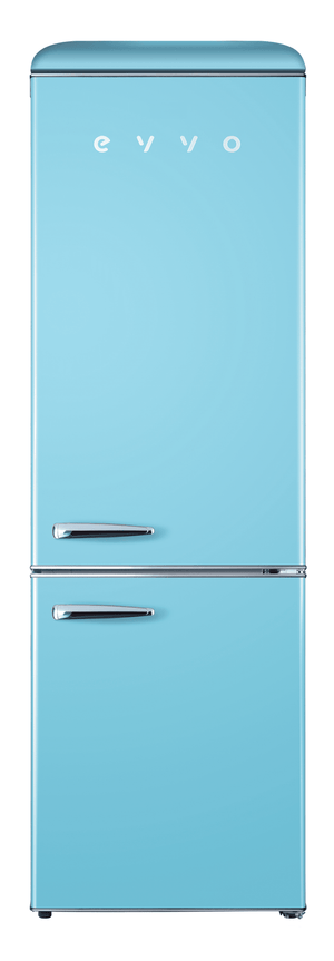 Frigorífico combi Evvo F55BL Retro Azúl Pastel