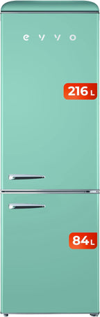 Frigorífico combi Evvo F55G Retro Verde Pastel