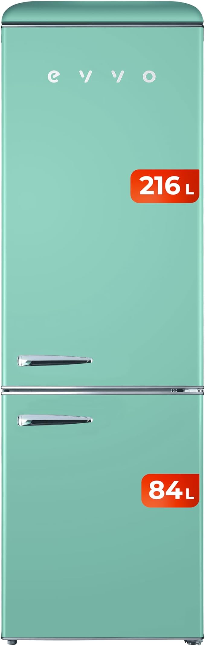 Frigorífico combi Evvo F55G Retro Verde Pastel