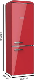 Frigorífico retro combi Cecotec Bolero CoolMarket Combi Origin 300 Red E