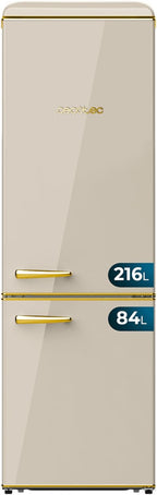 Frigorífico combi retro Cecotec Bolero CoolMarket Combi Origin 300 Beige E
