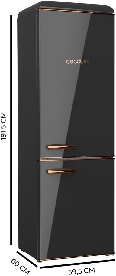 Frigorífico combi retro Cecotec Bolero CoolMarket Combi Origin 300 Black E