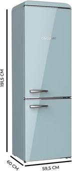 Frigorífico retro combi Cecotec Bolero CoolMarket Combi Origin 300 Blue E