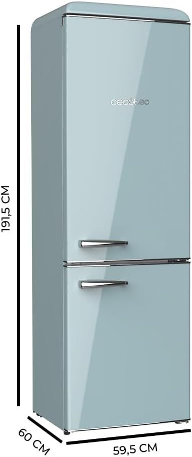 Frigorífico retro combi Cecotec Bolero CoolMarket Combi Origin 300 Blue E