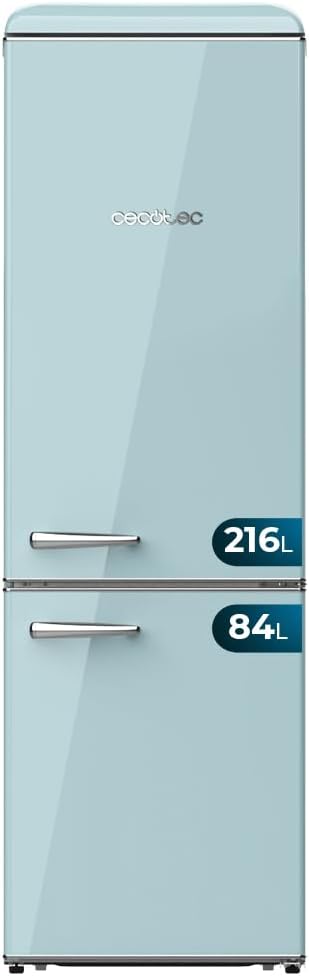 Frigorífico retro combi Cecotec Bolero CoolMarket Combi Origin 300 Blue E