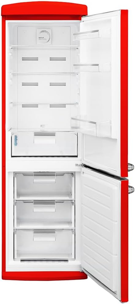Frigorífico combi retro Cecotec Bolero CoolMarket Combi Origin 294 Red E