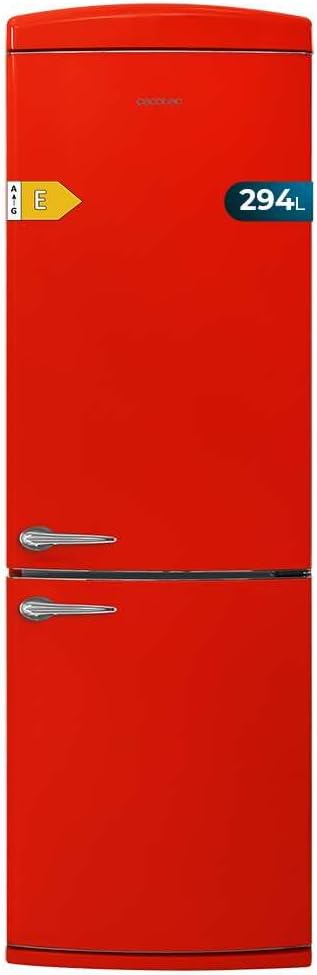 Frigorífico combi retro Cecotec Bolero CoolMarket Combi Origin 294 Red E