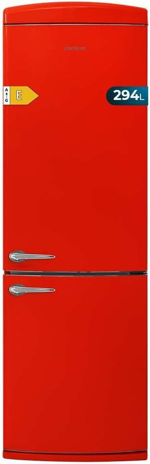 Frigorífico combi retro Cecotec Bolero CoolMarket Combi Origin 294 Red E