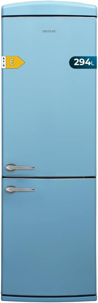 Frigorífico combi retro Cecotec Bolero CoolMarket Combi Origin 294 Blue E