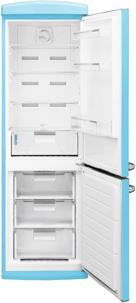 Frigorífico combi retro Cecotec Bolero CoolMarket Combi Origin 294 Blue E