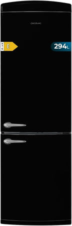 Frigorífico combi retro Cecotec Bolero CoolMarket Combi Origin 294 Black E