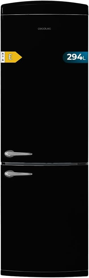Frigorífico combi retro Cecotec Bolero CoolMarket Combi Origin 294 Black E