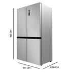 Frigorífico 4 puertas Cecotec Bolero CoolMarket 4D 490 Inox E