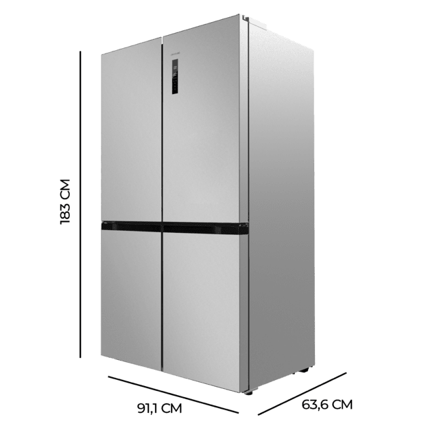 Frigorífico 4 puertas Cecotec Bolero CoolMarket 4D 490 Inox E