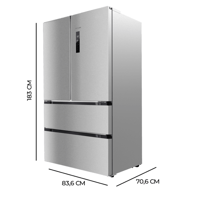 Frigorífico americano 4 puertas Cecotec Bolero CoolMarket FD 510 Inox E