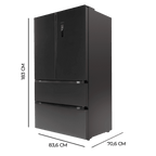 Frigorífico americano 4 puertas Cecotec Bolero CoolMarket FD 510 Dark E