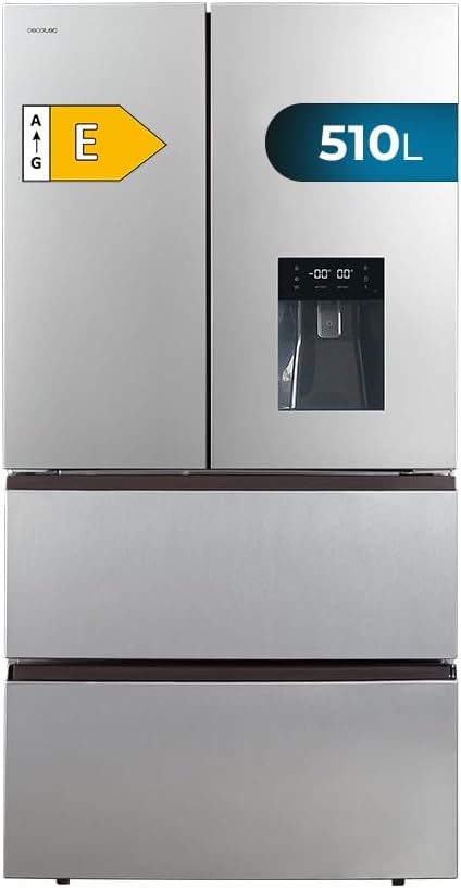Frigorífico americano 4 puertas Cecotec Bolero CoolMarket FD 510 WD Inox E