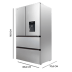 Frigorífico americano 4 puertas Cecotec Bolero CoolMarket FD 510 WD Inox E