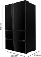 Frigorífico americano 4 puertas Cecotec Bolero CoolMarket FD 510 Glass E