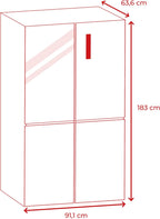 Frigorífico 4 puertas EVVO F100X