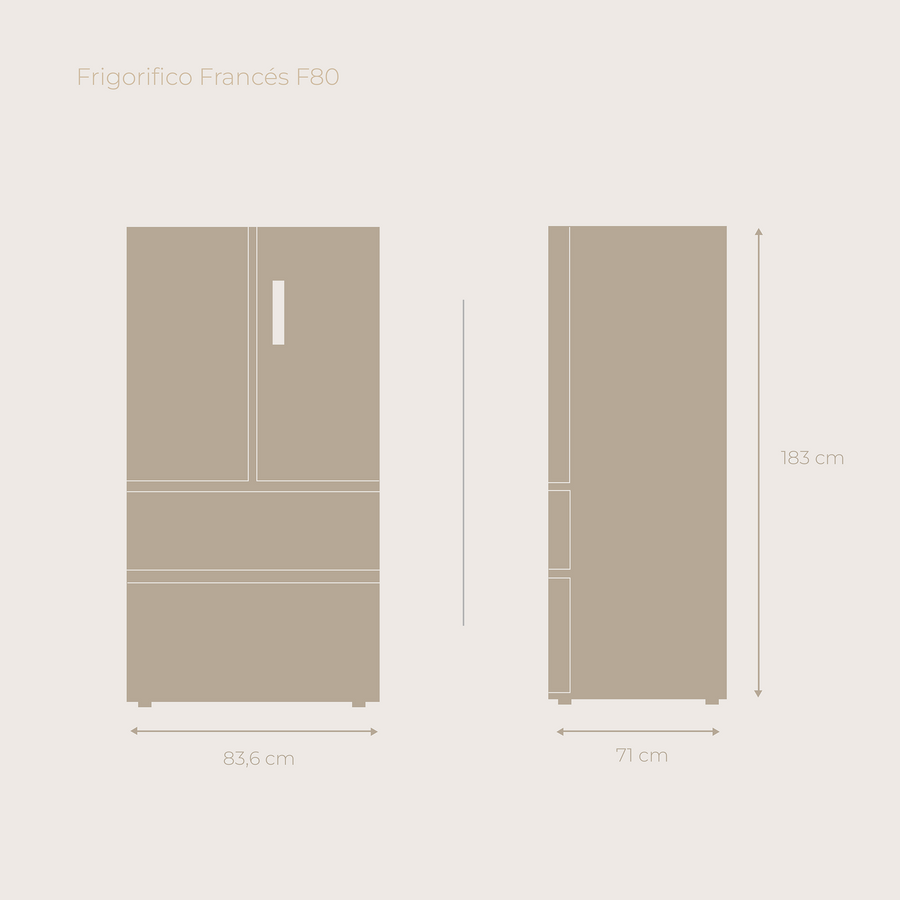 Frigorífico Francés EVVO F80X