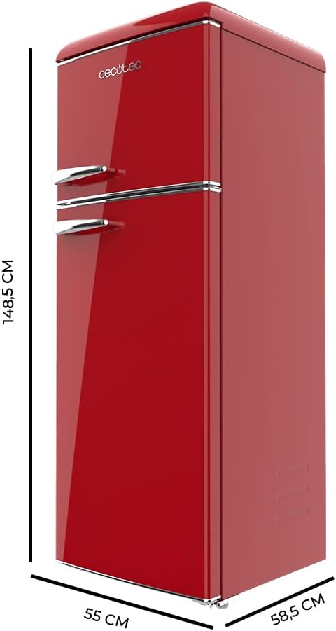 Frigorífico retro Cecotec Bolero CoolMarket 2D Origin 215 Red E