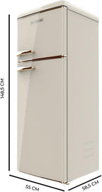 Frigorífico retro Cecotec Bolero CoolMarket 2D Origin 215 Beige E