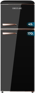 Frigorífico retro Cecotec Bolero CoolMarket 2D Origin 215 Black E