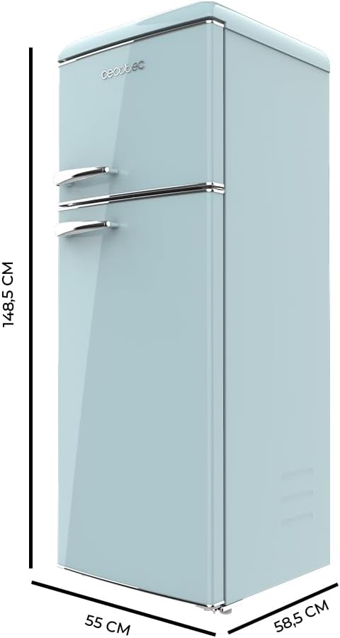 Frigorífico retro Cecotec Bolero CoolMarket 2D Origin 215 Blue E