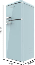 Frigorífico retro Cecotec Bolero CoolMarket 2D Origin 215 Blue E