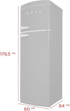 Frigorífico 2 puertas Evvo F50BK Retro Negro