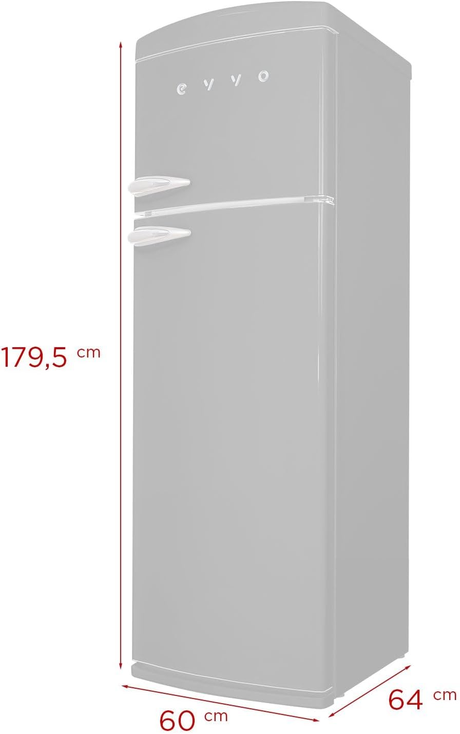 Frigorífico 2 puertas Evvo F50BK Retro Negro