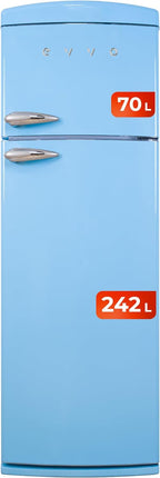 Frigorífico 2 puertas Evvo F50BL Retro Azul
