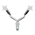 Soporte de Mesa Giratorio e Inclinable para 2 Pantallas (Monitor / TV Plasma / LCD / LED) 13  32, de Dos Brazos, Plata