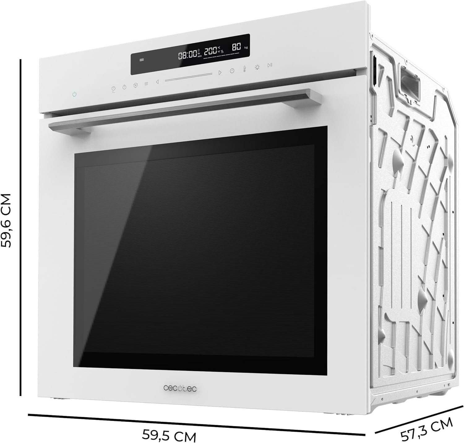 Horno Integrable Multifunción Cecotec Bolero Hexa SM406000 Glass White A+