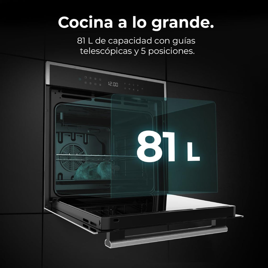 Horno integrable Pirolítico Cecotec Bolero Hexa P506000 Edge A+