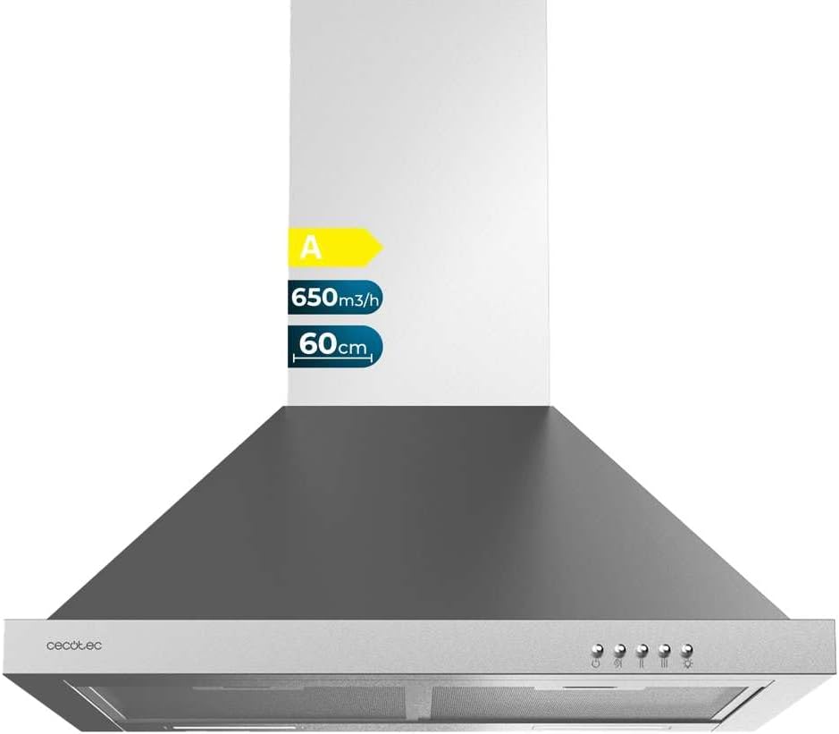 Campana extractora piramidal Cecotec Bolero Flux PM 606500 Inox A