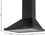 Campana extractora piramidal Cecotec Bolero Flux PM 604300 Black C