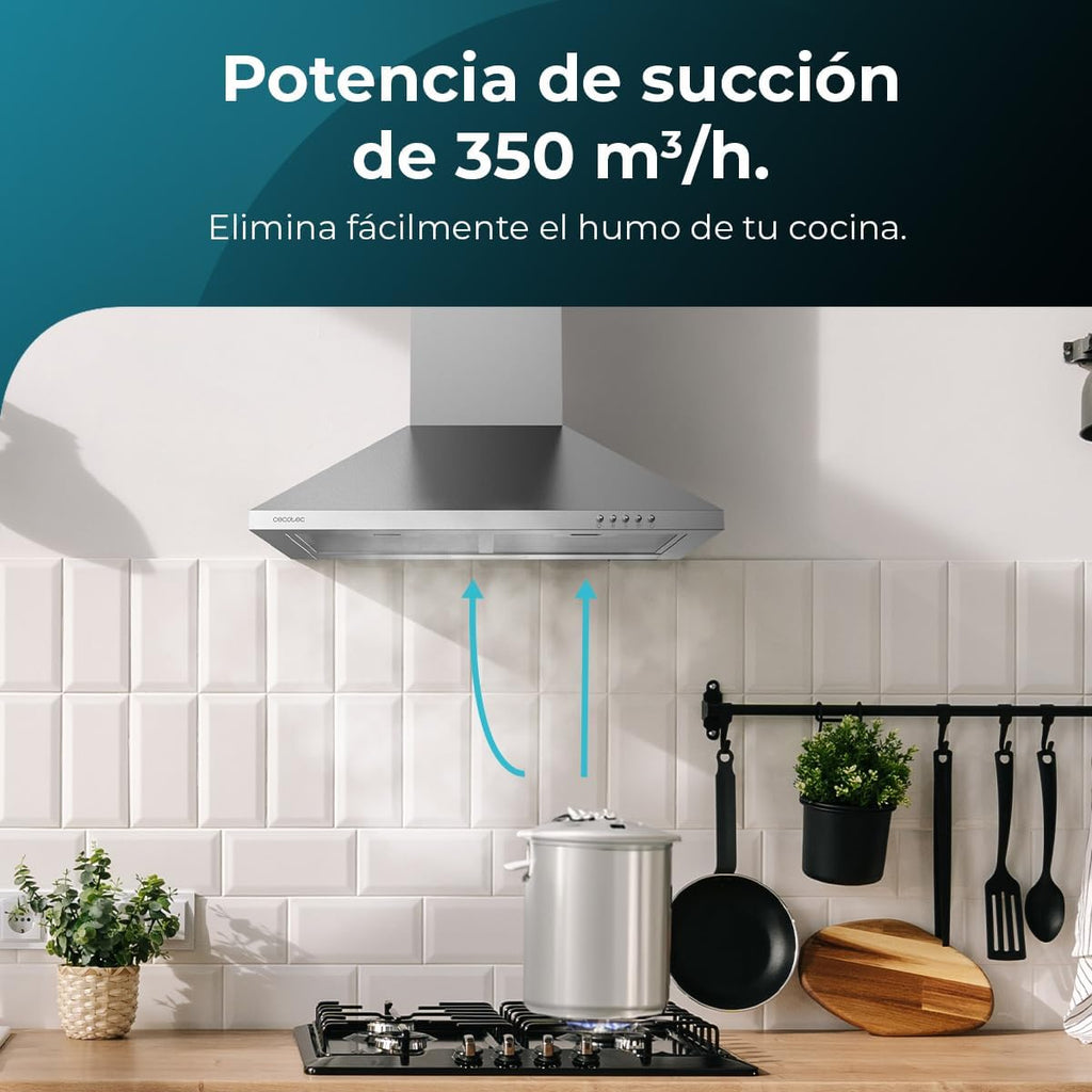Campana extractora piramidal Cecotec Bolero Flux PM 603500 Inox B
