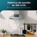 Campana extractora piramidal Cecotec Bolero Flux PM 603500 Inox B